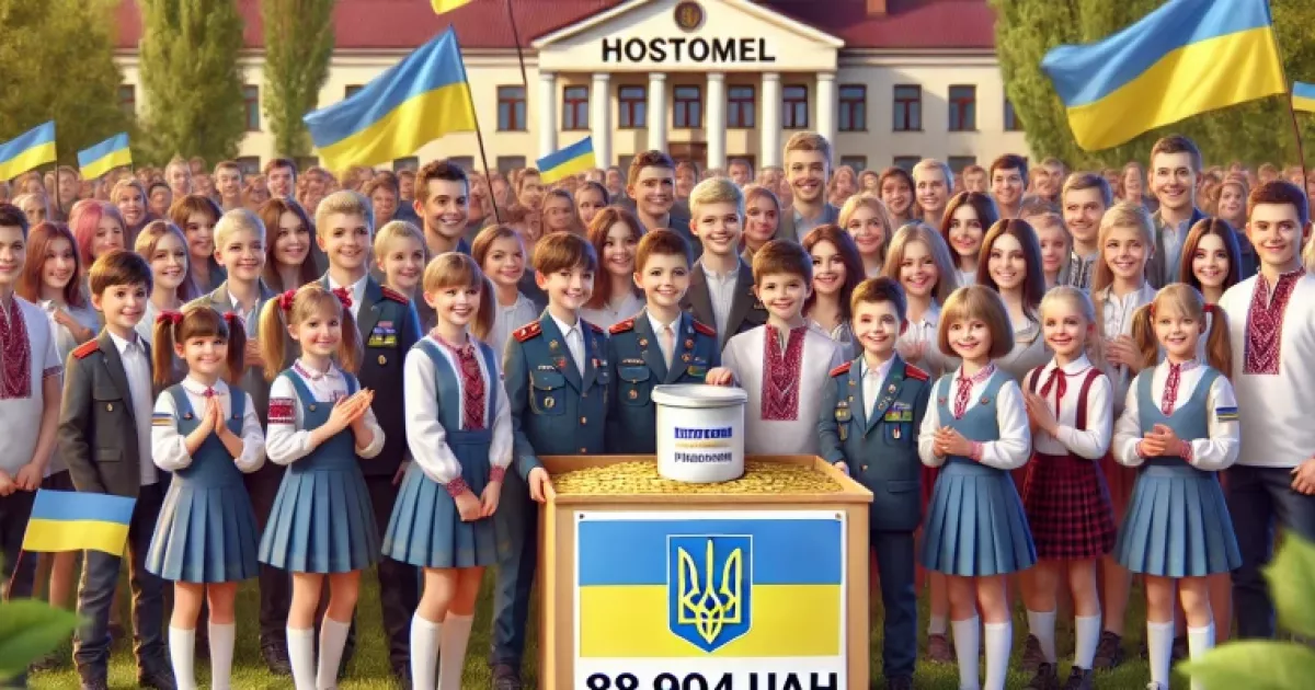 Школярі з Гостомеля зібрали 88 тисяч гривень для підтримки ЗСУ