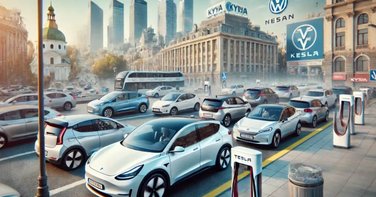 Популярність електромобілів у Києві: Tesla Model Y лідирує в серпні