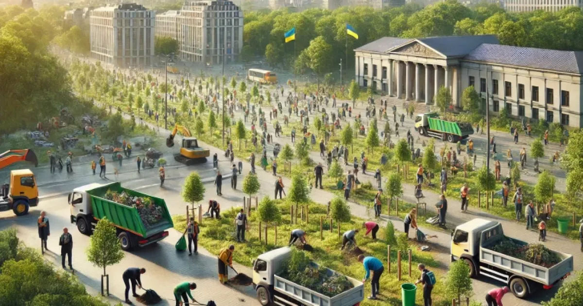 Масштабна толока в Києві: 60 локацій прибрано, тисячі дерев висаджено