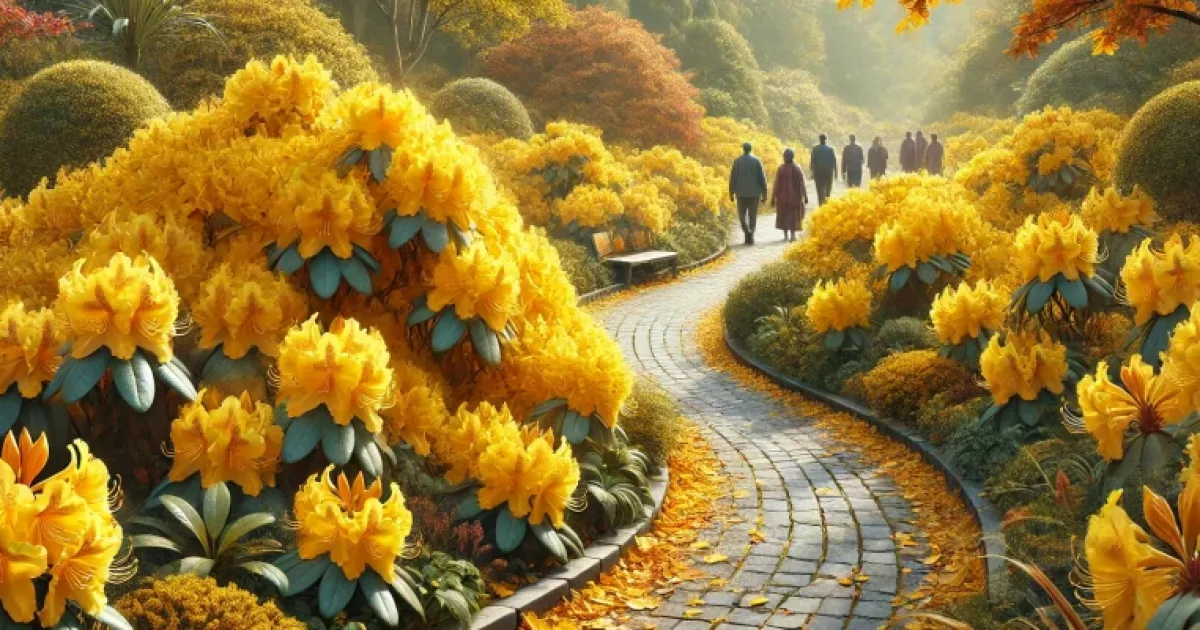 Рідкісне осіннє диво: рододендрон вдруге зацвів у Києві