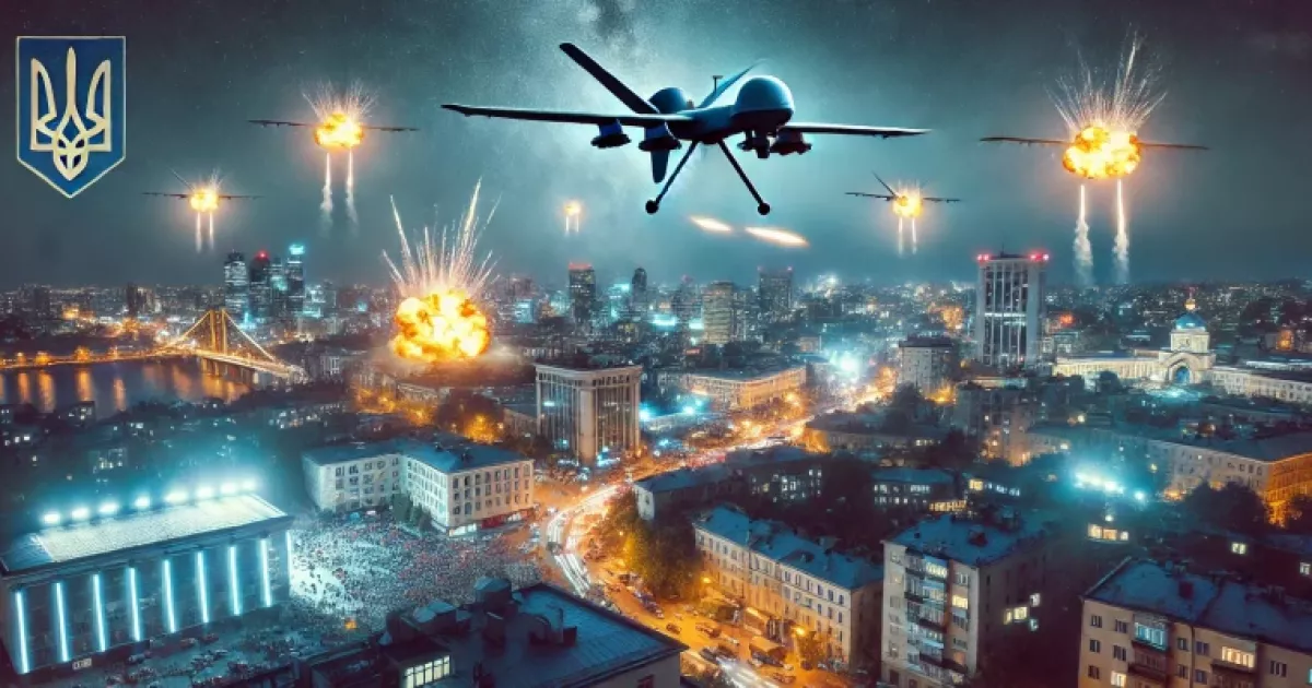 Нічна атака на Київ: ППО знищила 10 ворожих дронів