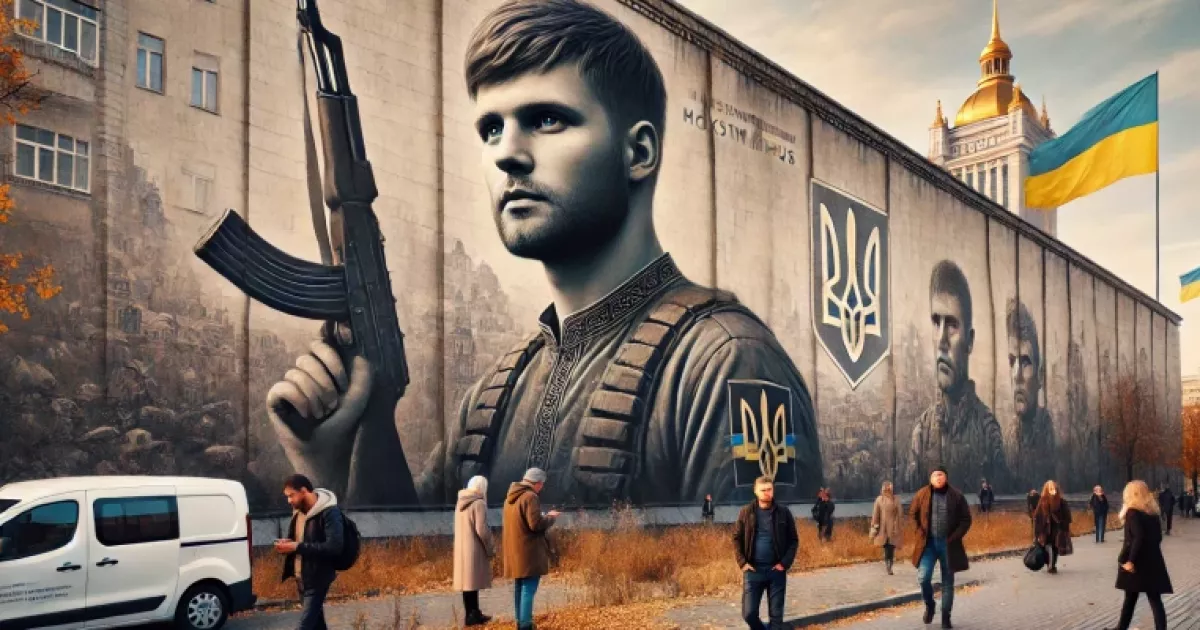На Троєщині відкрили мурал на честь загиблого бійця «Азова»