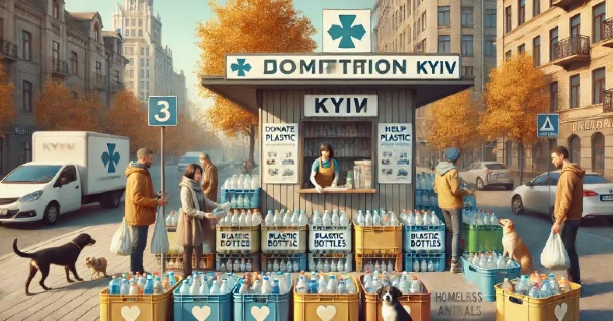 Збір пляшок у Києві для допомоги тваринам без дому: як долучитися