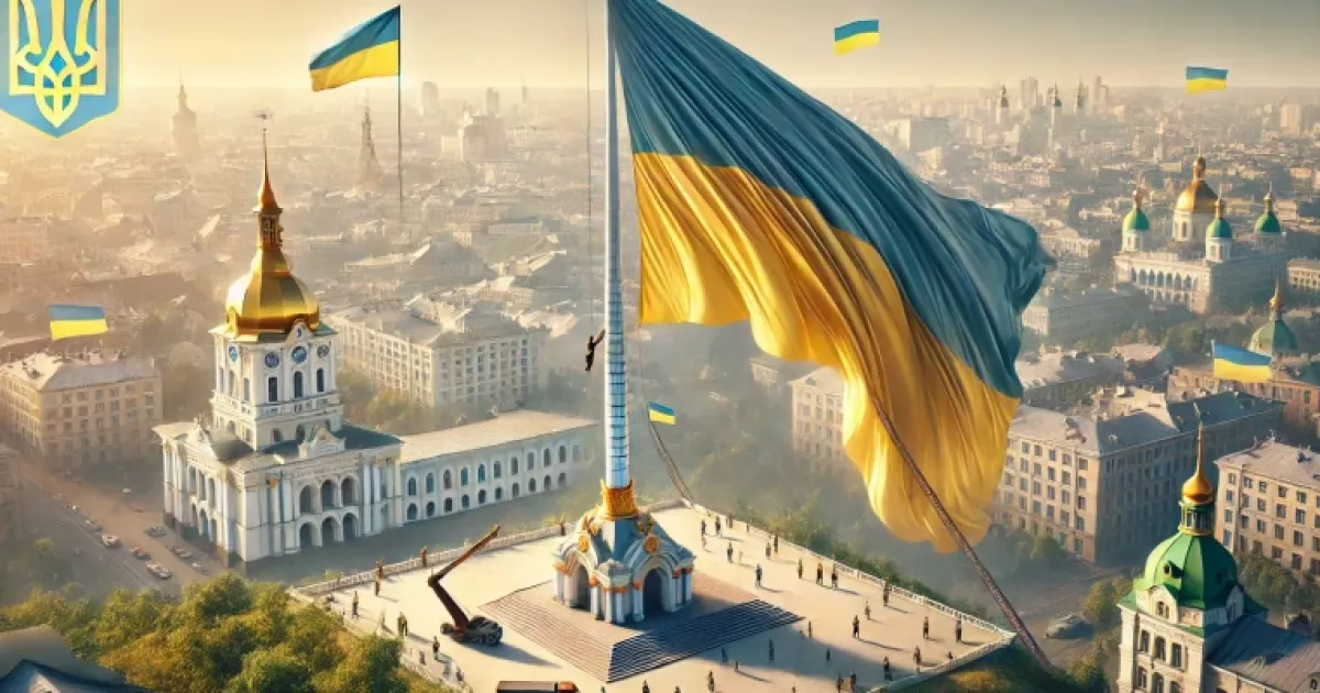 Найбільший прапор України у Києві знімуть для ремонту!