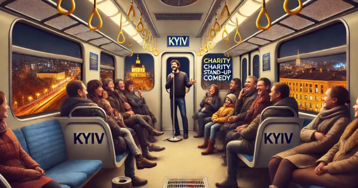 Благодійний стендап у київській електричці: допоможіть ЗСУ з усмішкою