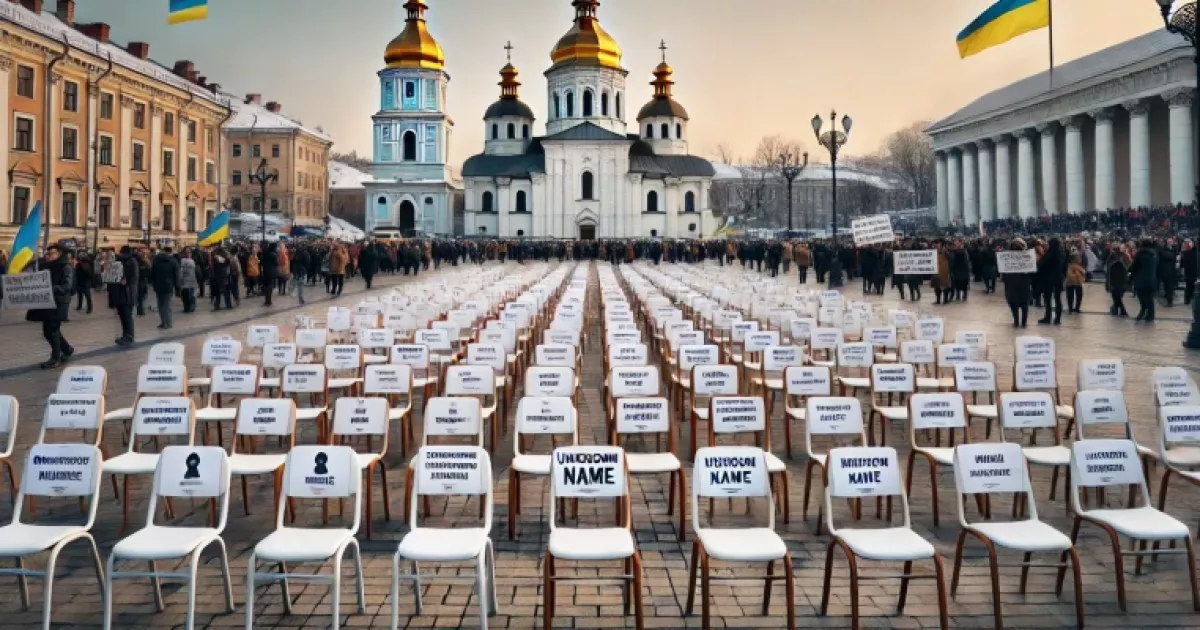 Порожні стільці в Києві: акція пам’яті та надії для ув’язнених