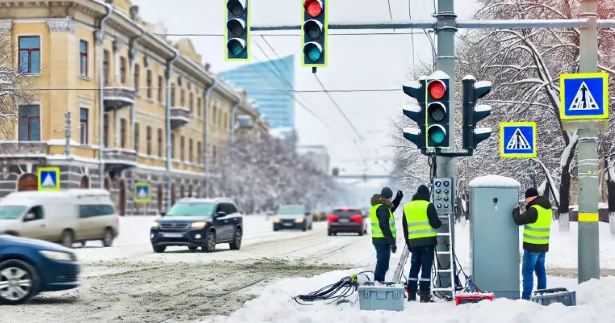 Світлофори Києва оновлено для зими: нові резервні джерела живлення