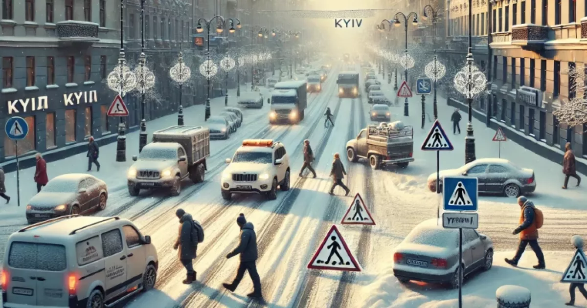 Ожеледиця в Києві: що очікувати та як убезпечити себе на дорогах