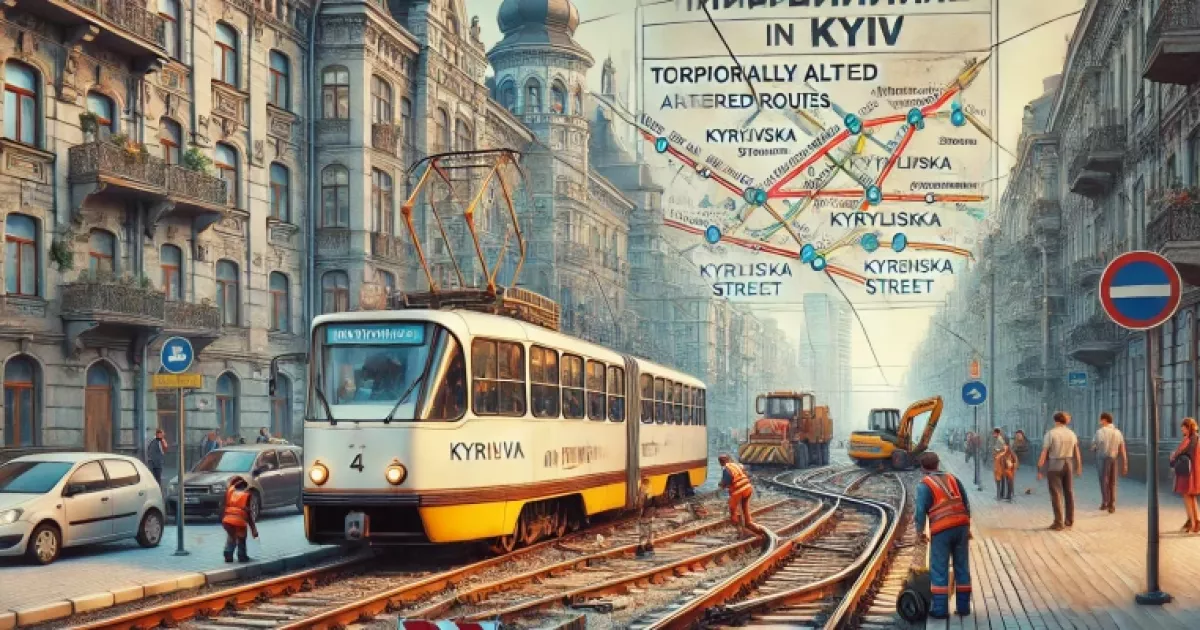 Зміна маршрутів трамваїв у Києві з 2 до 16 грудня: детальна схема