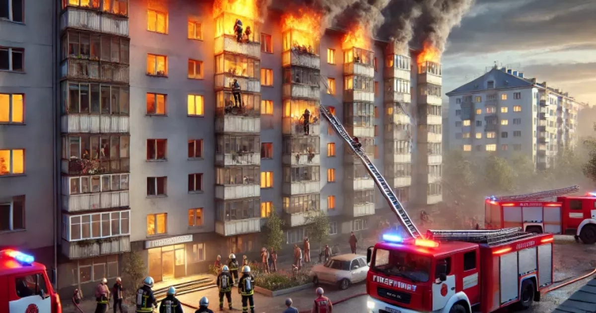 Пожежа у багатоповерхівці Києва: жінку врятували, причини з’ясовуються