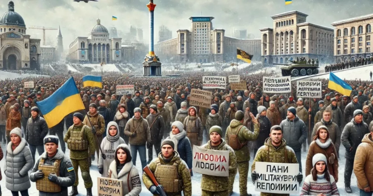 Мирний пікет на Майдані: родичі військових вимагають чітких строків служби