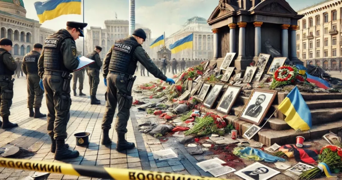 У Києві затримали порушника, що пошкодив меморіали на Майдані