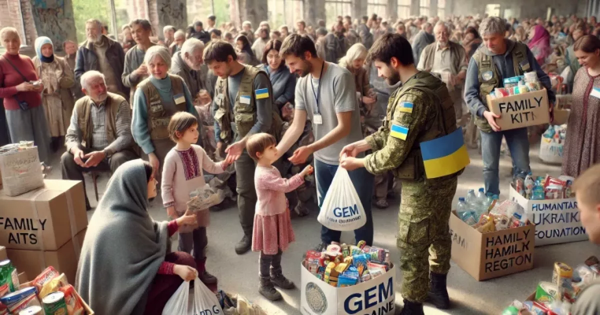 Переселенці з Луганщини у Києві отримали допомогу від GEM та HGBF