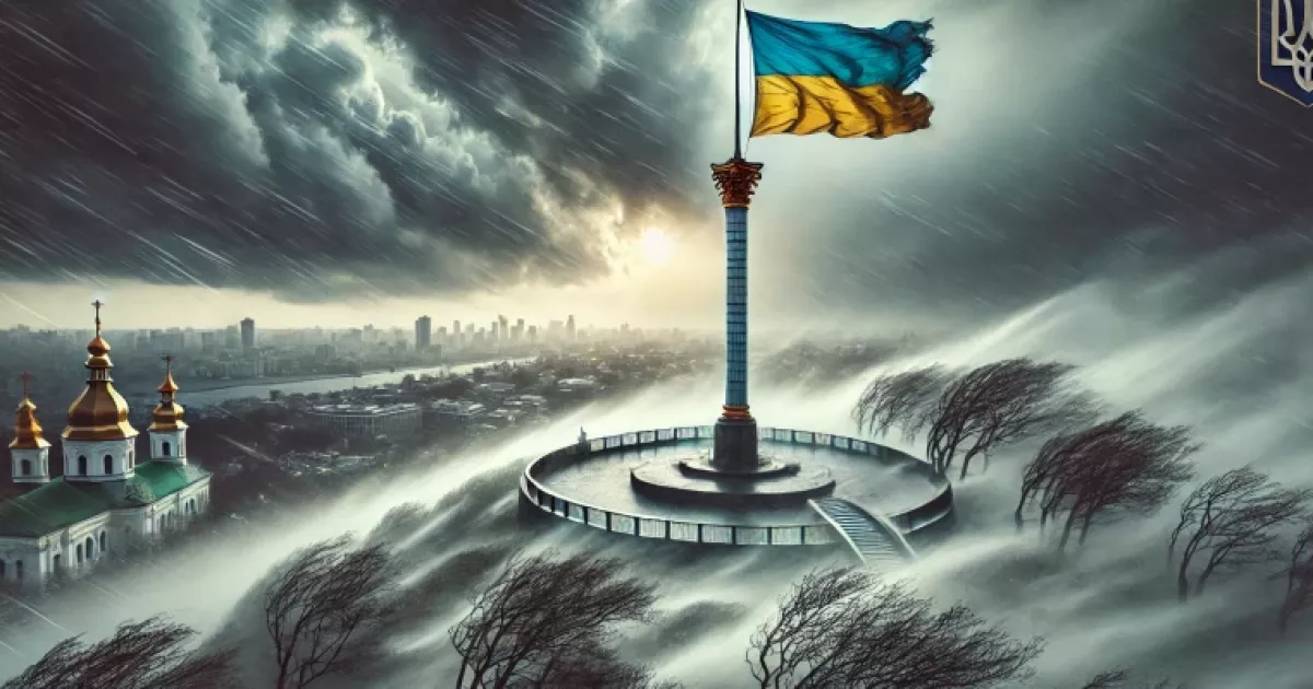 У Києві зняли головний прапор України через сильний вітер: що відомо?