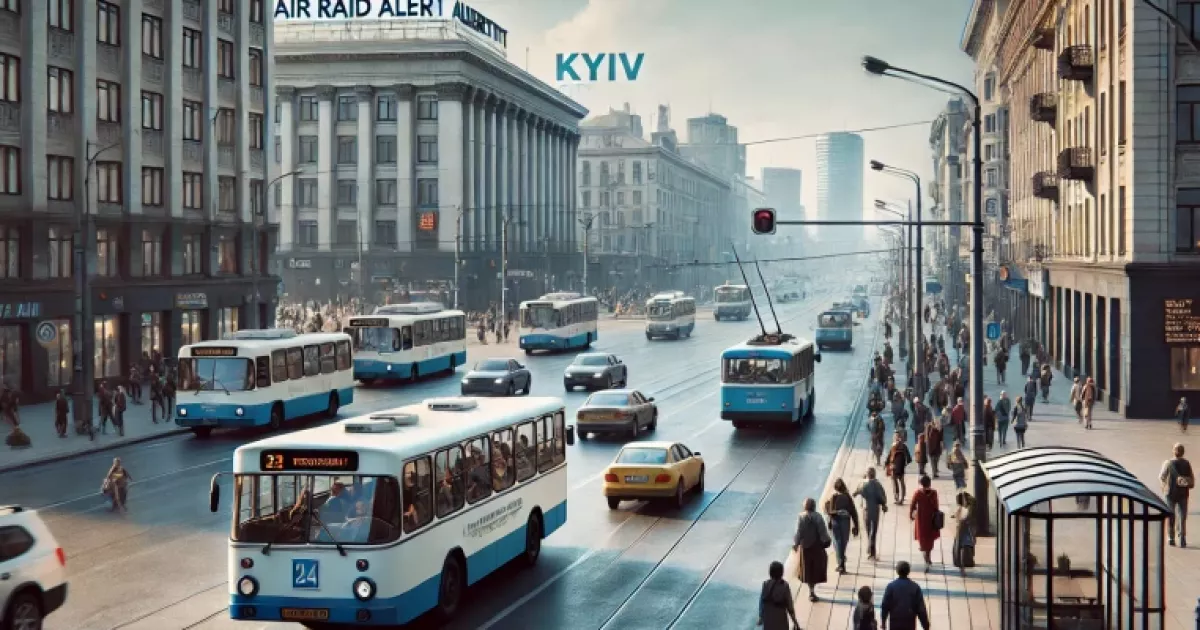 Відновлення руху громадського транспорту в Києві під час повітряних тривог: що нового?