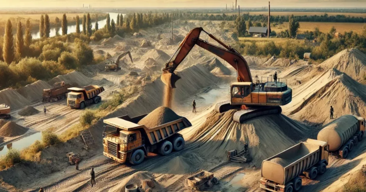 Незаконний видобуток піску на Київщині: збитки 900 тис. грн та підозра