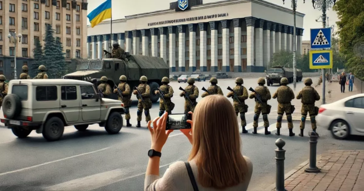 За день до російського удару по урядовому кварталу, киянка фотографувала блокпости біля парламенту