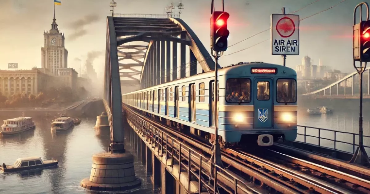 Київ: чи поїдуть поїзди метро мостами під час тривог?
