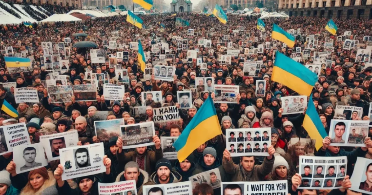 Акція «Наші ще не вдома»: Підтримка зниклих безвісти та полонених військових на Майдані