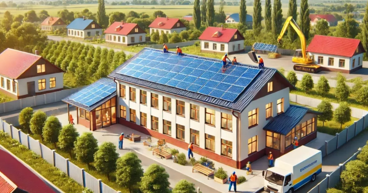 Німецькі партнери передали сонячні панелі для Білогородки на Київщині: деталі проекту