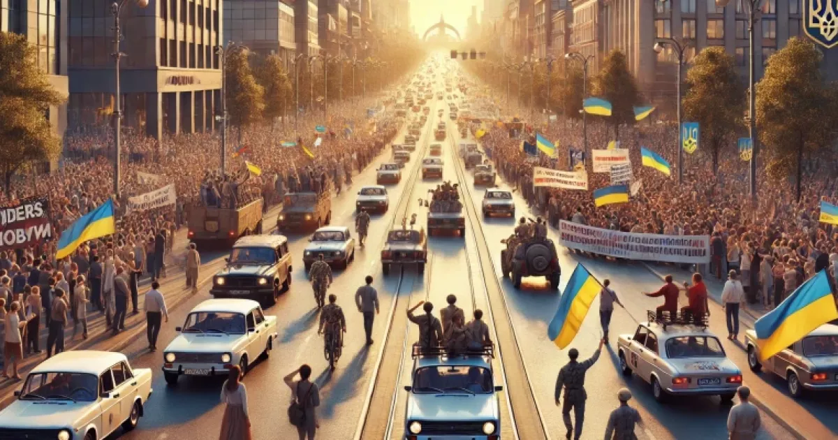 У Києві відбулась мирна акція та автопробіг на підтримку захисників ЧАЕС