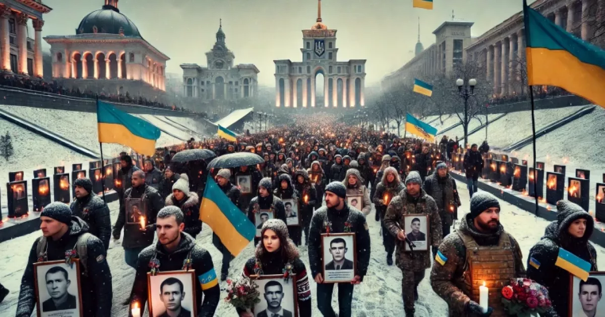 Хода пам'яті в Києві: Вшанування перших загиблих Героїв Небесної сотні