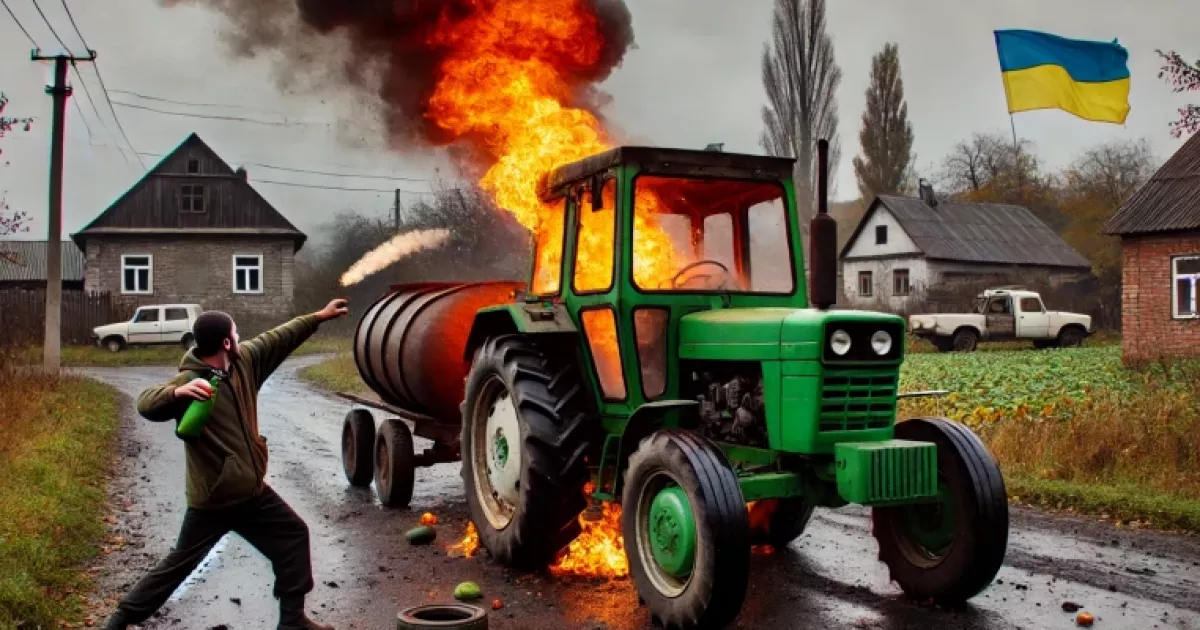 Чоловік підпалив трактор газової служби на Київщині через борги