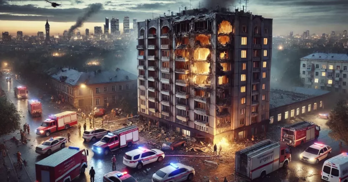 Наслідки нічної атаки в Києві: уламки БПЛА пошкодили багатоповерхівку на Оболоні