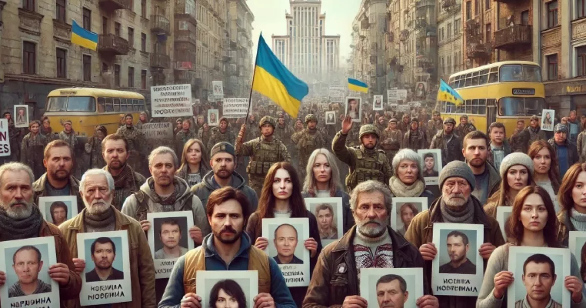 Акція на Подолі: Родичі цивільних полонених закликають до повернення