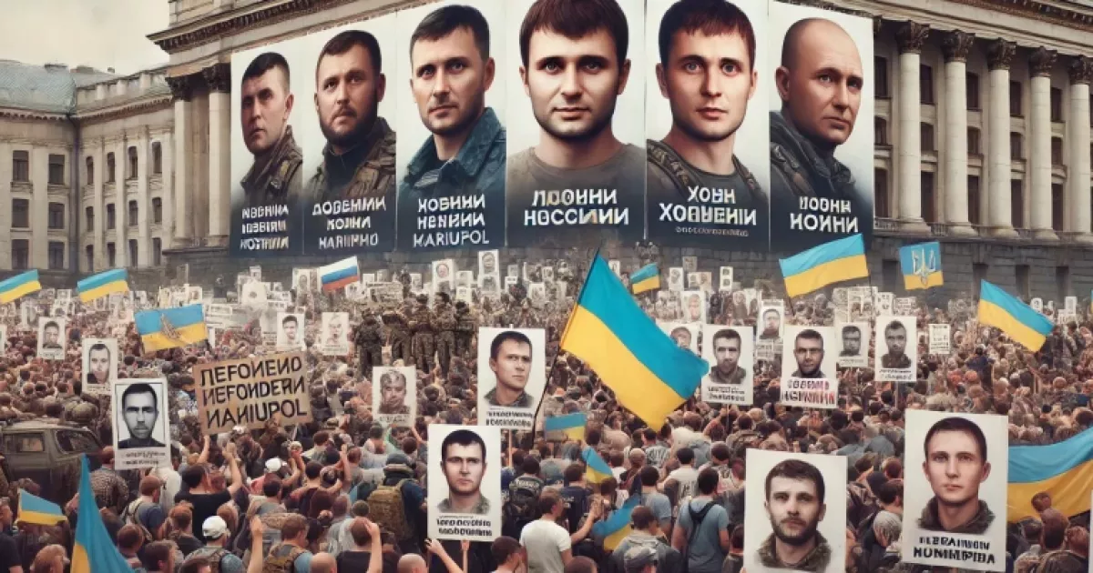 1000 днів у неволі: акція на підтримку полонених захисників Маріуполя