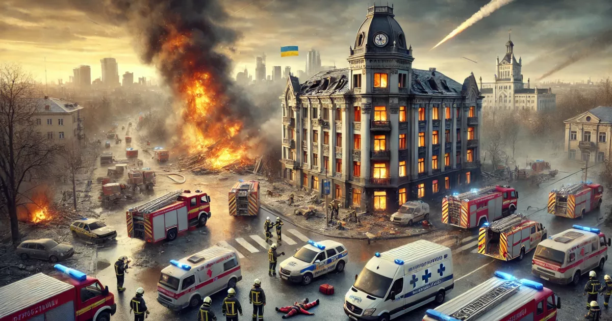 Наслідки російської балістичної атаки в Києві: 1 загиблий, 4 постраждалих