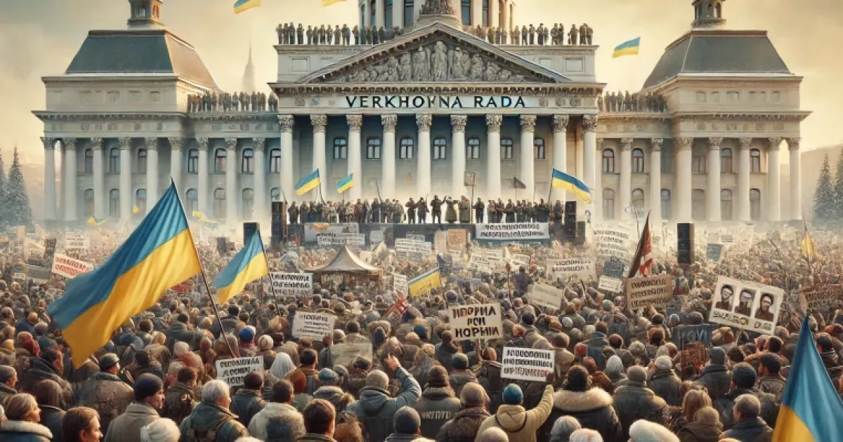 Акція на підтримку військовополонених біля Верховної Ради в Києві