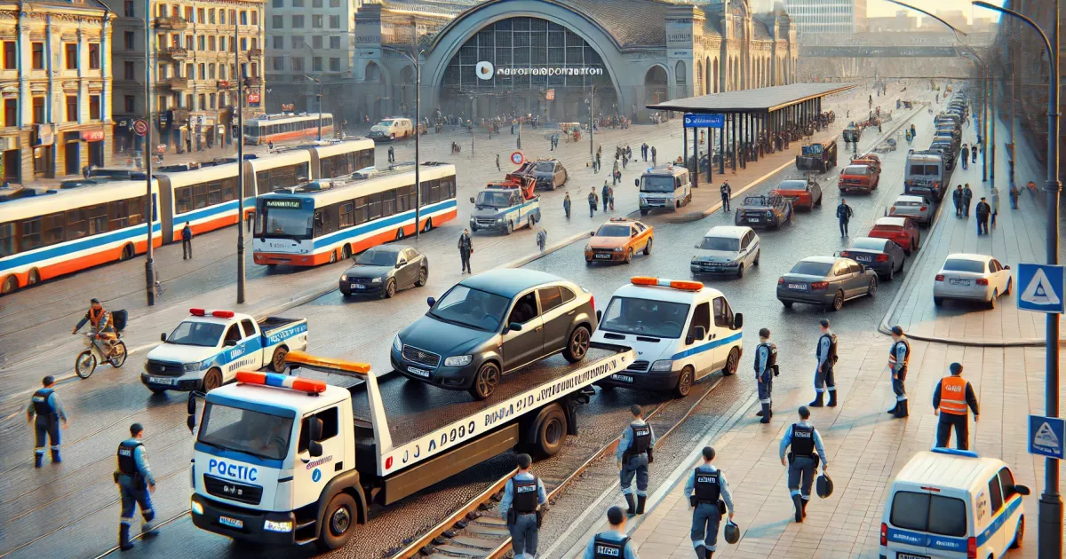 Автівки, припарковані біля Центрального вокзалу, забрали на штрафмайданчик