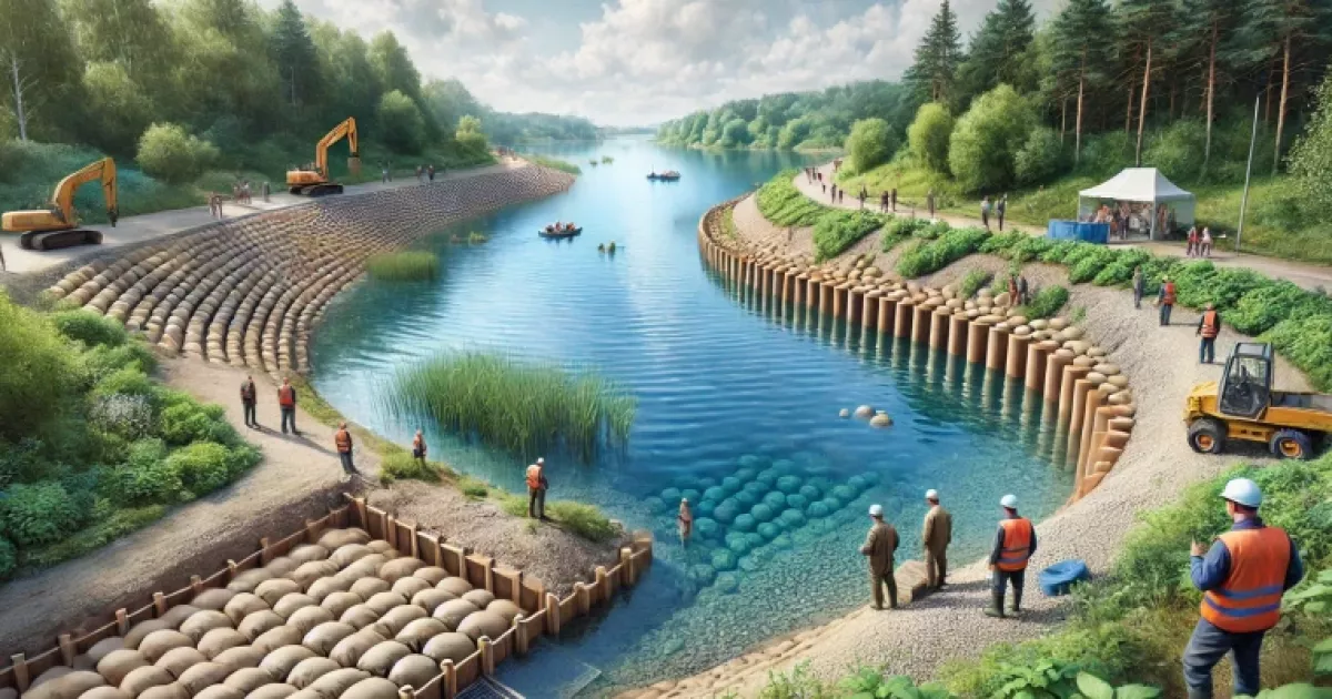 Відновлення озера Синє на Виноградарі: перший етап завершено, але є проблема