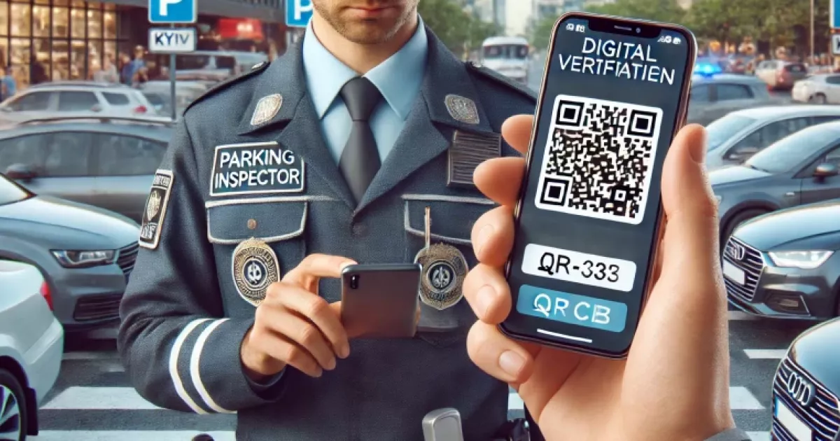 Кияни можуть перевірити посвідчення інспектора з паркування за QR-кодом
