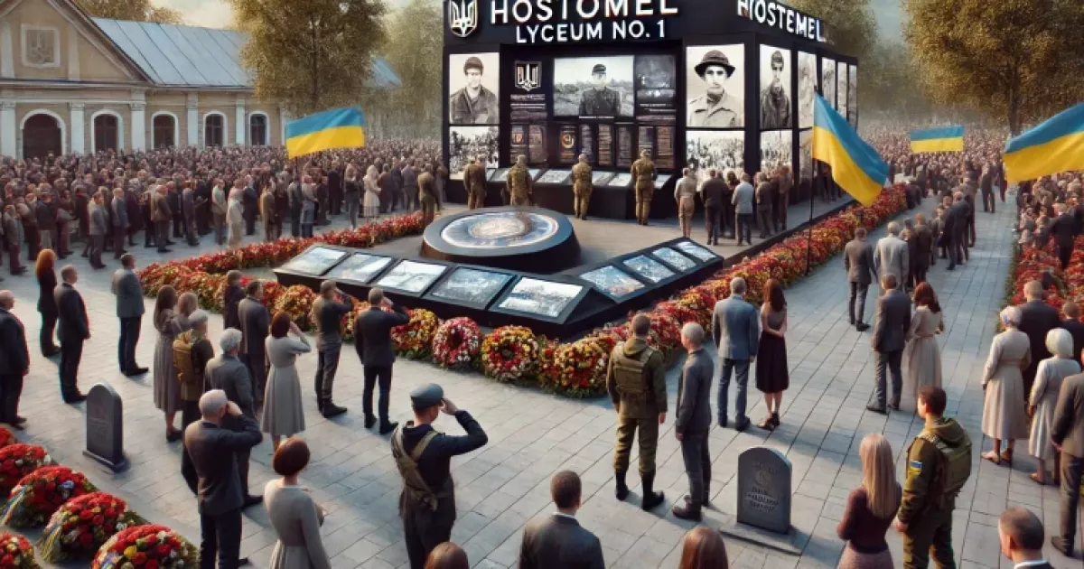 У Гостомелі відкрили інтерактивний меморіал пам'яті загиблих героїв