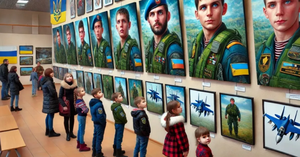 У Василькові відкрилася унікальна виставка дитячих художніх творів про льотчиків-“привидів”