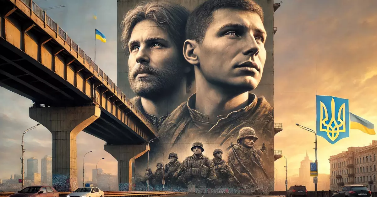 Нове графіті на Дарницькому мосту: вшанування героїв України