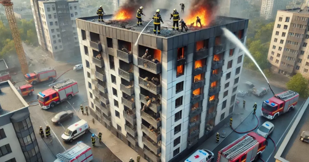 Пожежа у Святошинському районі Києва: під час гасіння виявлено потерпілого
