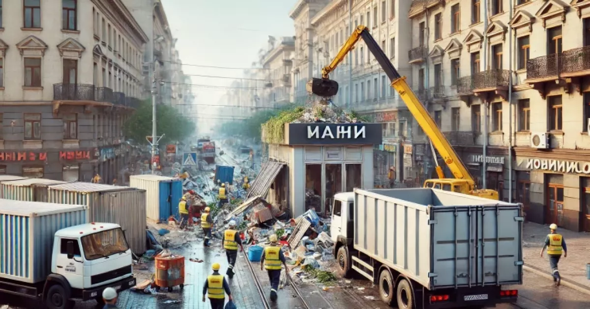 МАФи, гаражі та контейнери: за три місяці в Києві демонтували 700 об'єктів благоустрою