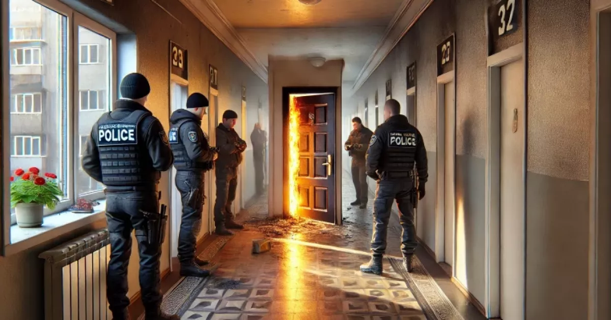 У Києві чоловік підпалив двері знайомого після конфлікту — його затримали