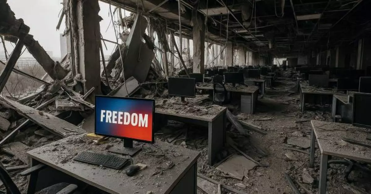 Російська ракета зруйнувала ньюзрум телеканалу Freedom у Києві