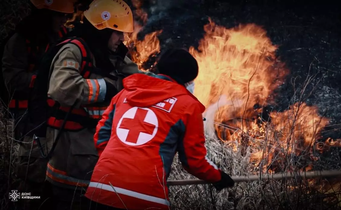 Жінка на Київщині підпалила сусідську будівлю, спалюючи траву