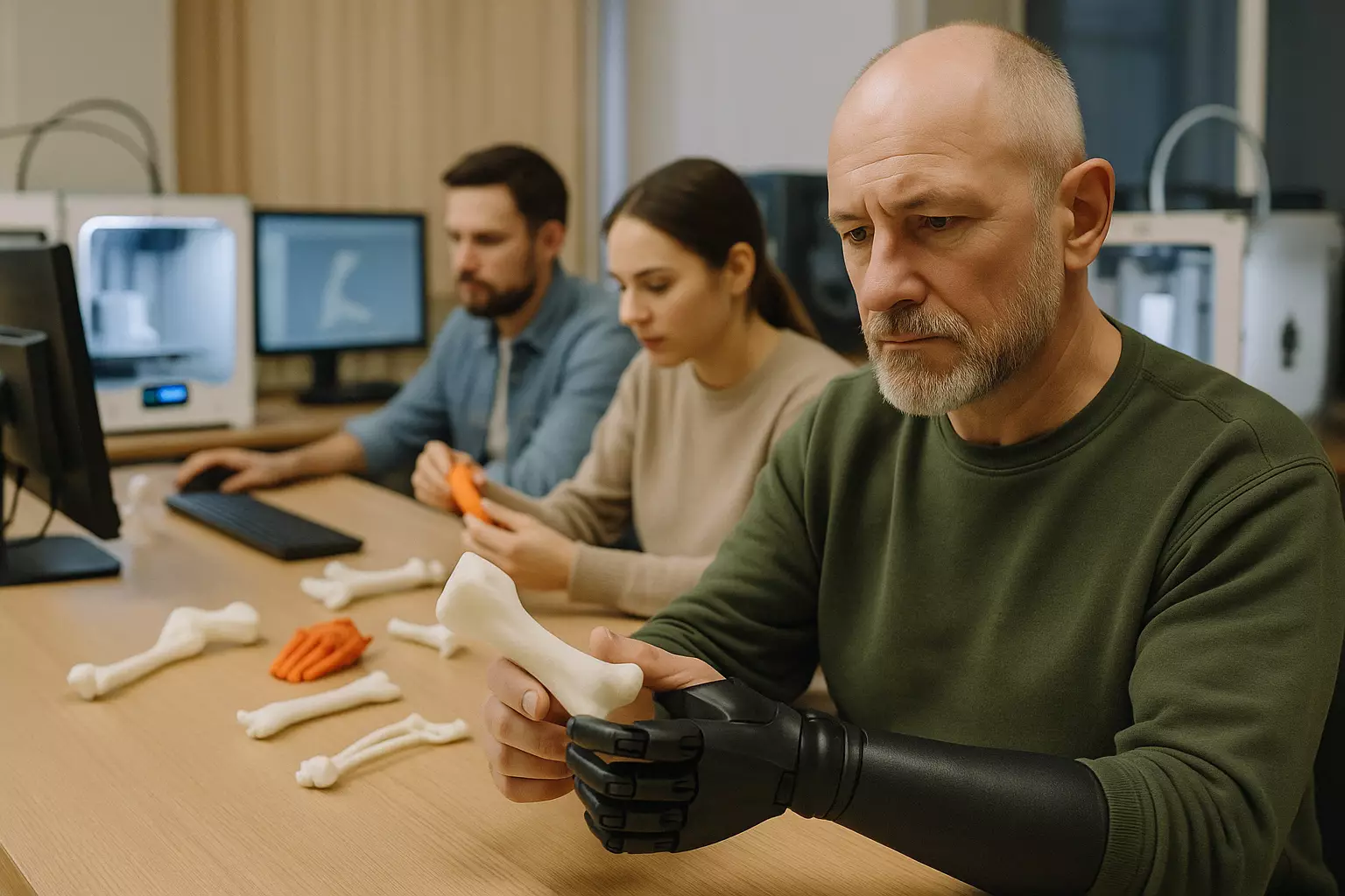 Ветерани вчитимуться 3D-моделюванню та біомедінженерії в КПІ: нові можливості для майбутнього