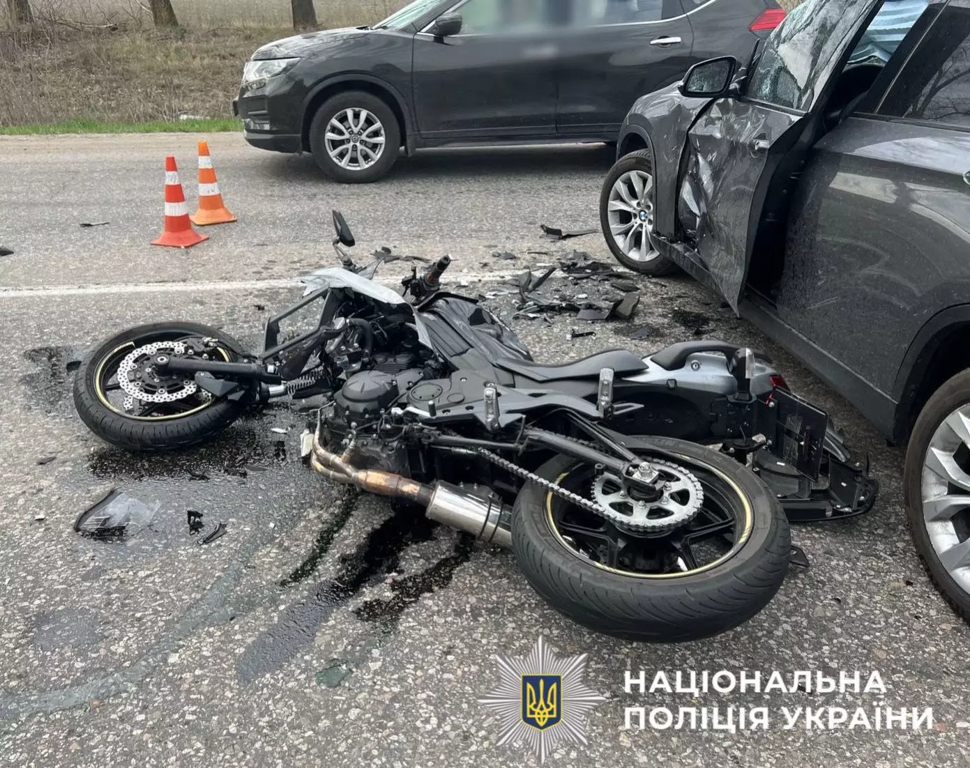 ДТП на Київщині: BMW збив мотоцикліста на трасі між селами