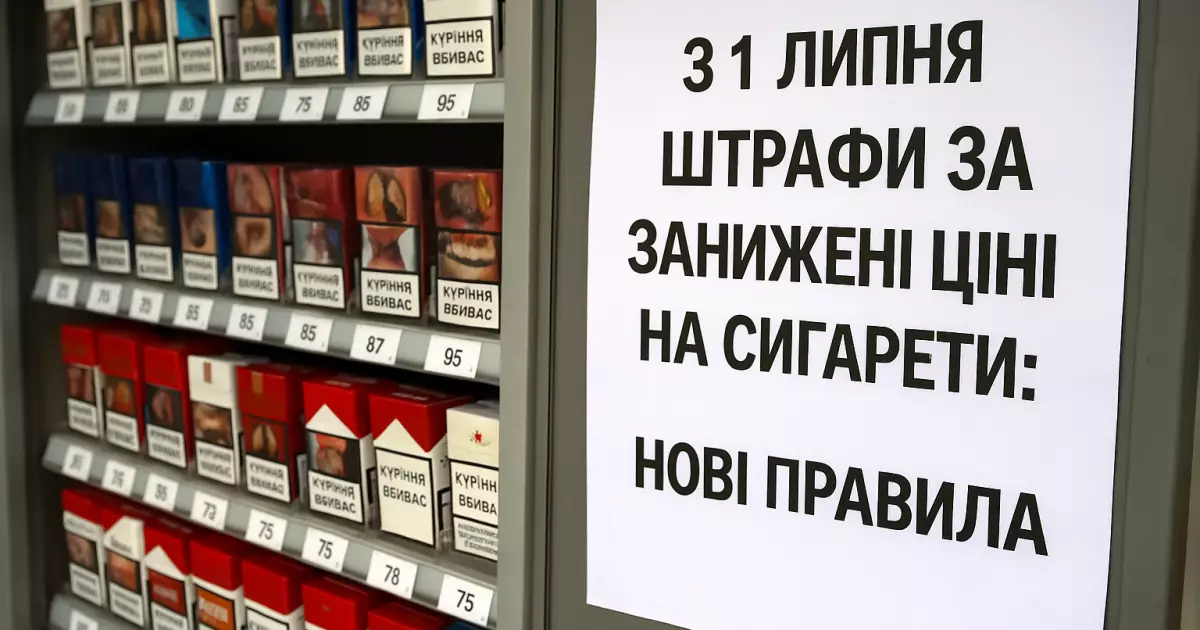 : З 1 липня — штрафи за занижені ціни на сигарети: нові правила