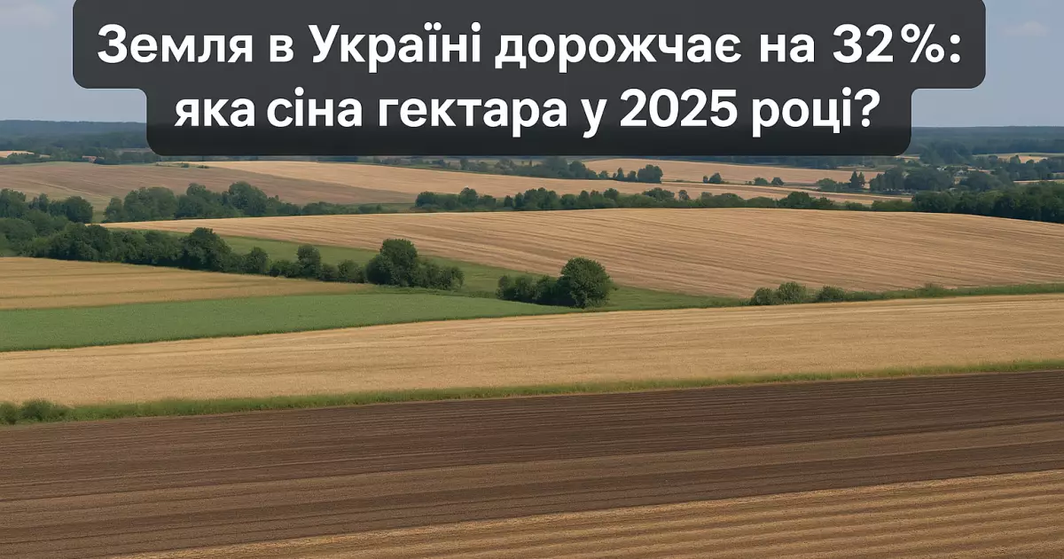 Земля в Україні дорожчає на 32%: яка ціна гектару у 2025 році?