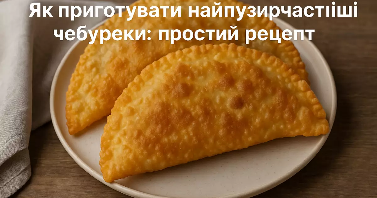 Як приготувати найпузирчастіші чебуреки: простий рецепт