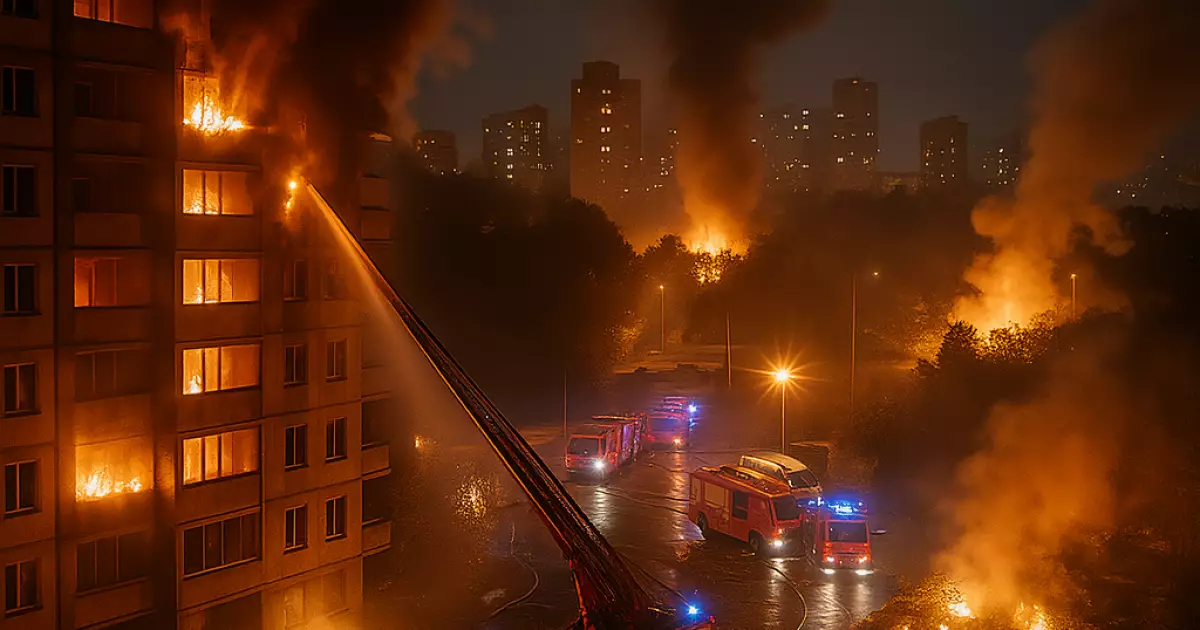 Пекельна ніч у Києві: ракети, пожежі й десятки постраждалих
