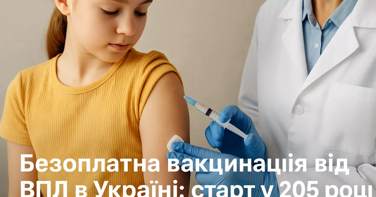 Безоплатна вакцинація від ВПЛ в Україні: старт у 2025 році
